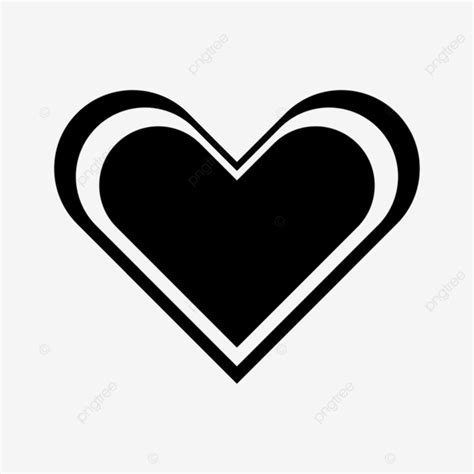 Black Outline Silhouette Vector Png Black Heart Silhouette Outline