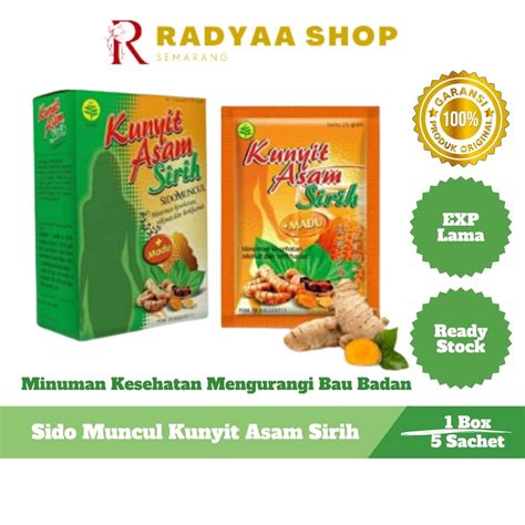 Jual Minuman Herbal Kunyit Asam Sirih Madu Sido Muncul Mengurangi Bau