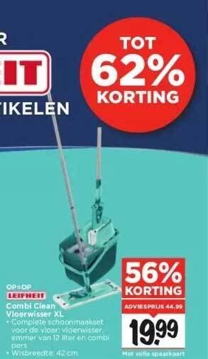 Leifheit Combi Clean Vloerwisser Xl Aanbieding Bij Vomar