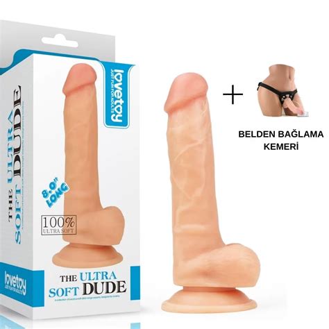 20 CM Geliştirilmiş Gerçekçi Doku Belden Bağlamalı Dildo Yüksek