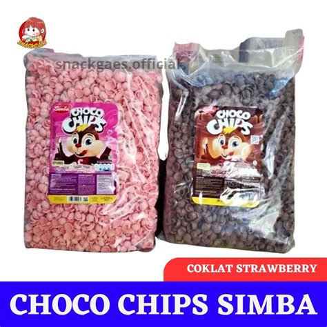 Jual 1Bal 950 Gr Choco Chips Simba Choco Crunch Coklat Strawberry