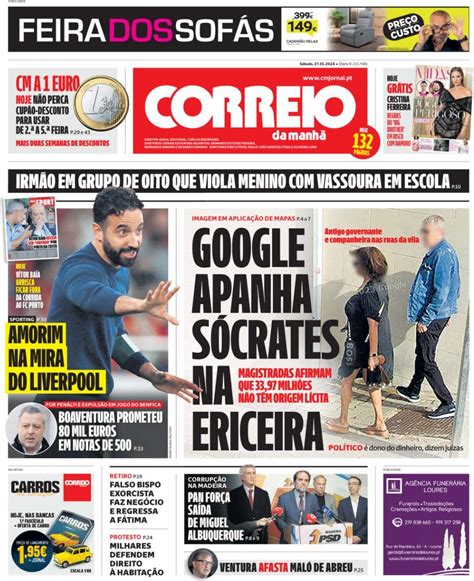 Capa Correio Da Manh Janeiro Capasjornais Pt