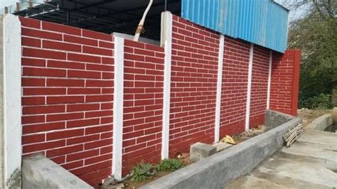 RCC Brick Design Compound Wall, Thickness: 50 mm at Rs 110/square feet ...