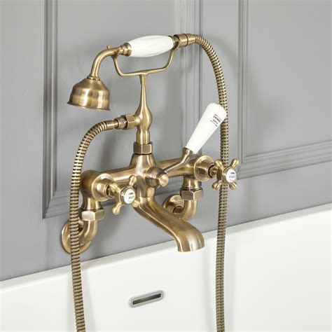 Milano Elizabeth Traditional Wall Mounted Crosshead Bath Shower Mixer