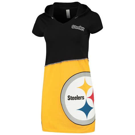 Pittsburgh Steelers Refried Apparel Women's Hooded Mini Dress - Black/Gold - Walmart.com ...