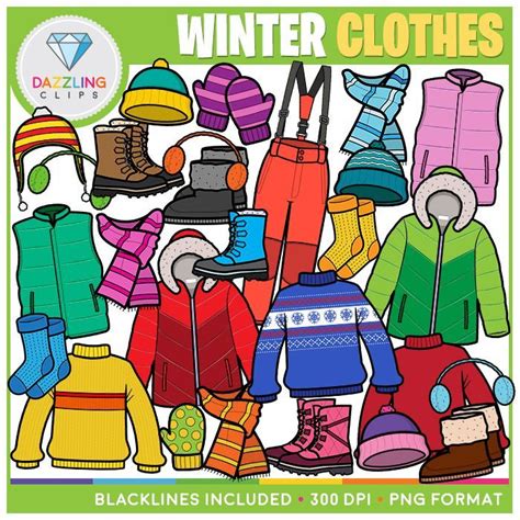 Winter Clothes Clip Art | Clothes clips, Winter outfits, Winter