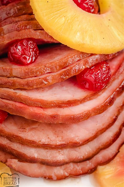 Slow Cooker Holiday Ham Butter With A Side Of Bread