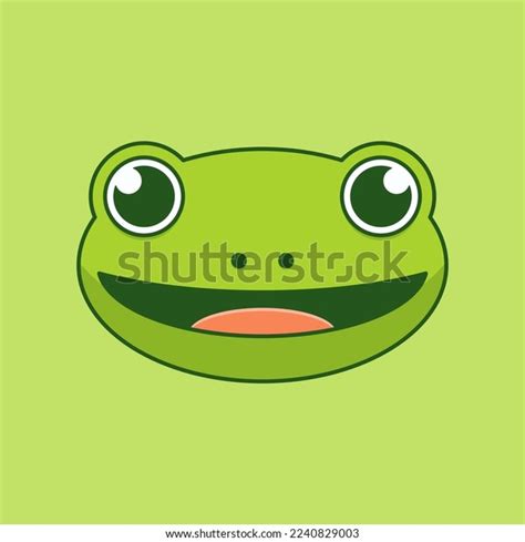 Cute Frog Face Cartoon Vector Icon Stock Vector (Royalty Free) 2240829003 | Shutterstock