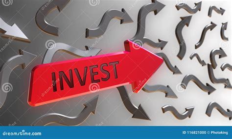 Invest Word On Red Arrow Stock Illustration Illustration Of Economic