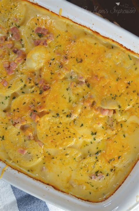 Easy Cheesy Scalloped Potatoes And Ham Recipe A Moms Impression