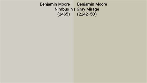 Benjamin Moore Nimbus Vs Gray Mirage Side By Side Comparison