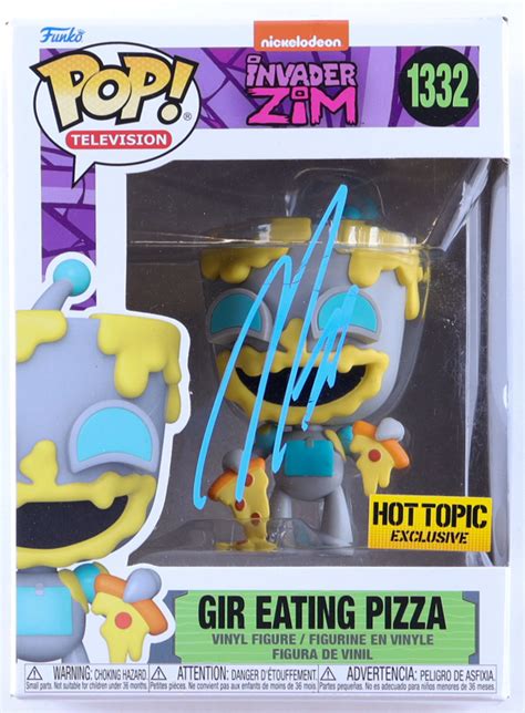 Nick Daiz Ufc Signed Invader Zim 1332 Gir Eating Pizza Funko Pop