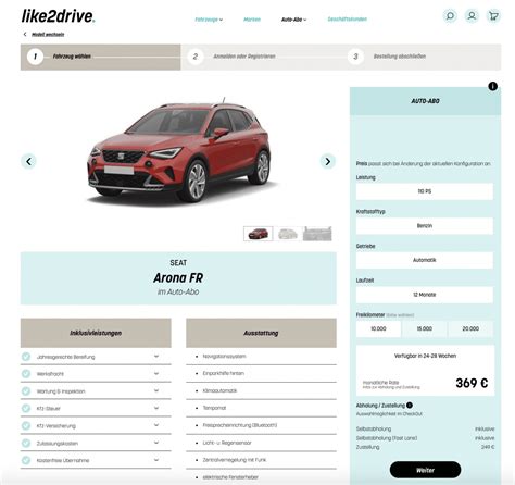 Seat Arona Auto Abo für 369 im Monat brutto sparneuwagen de