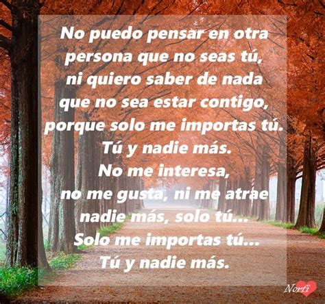 Solo me importas tú tú y nadie más frasesdeamor paraenamorados No