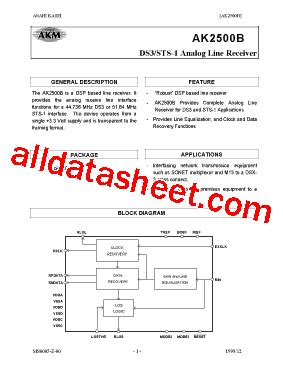 Ak Datasheet Pdf Asahi Kasei Microsystems