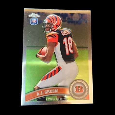 A J Green 2011 Topps Chrome Refractor Rookie Card Cincinnati Bengals