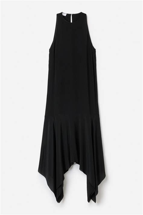 Scarf Hem Dress - Black | FILIPPA K
