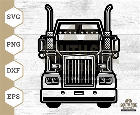 Front Truck Svg File Semi Truck Front Svg Transport Truck Etsy