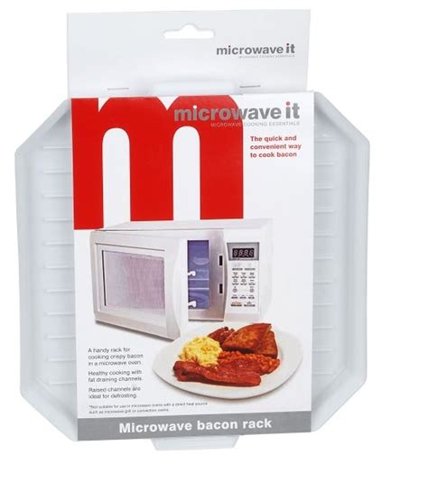 Microwave It Plastic Microwave Bacon Rack Bacon Crisper Defrosting Tray