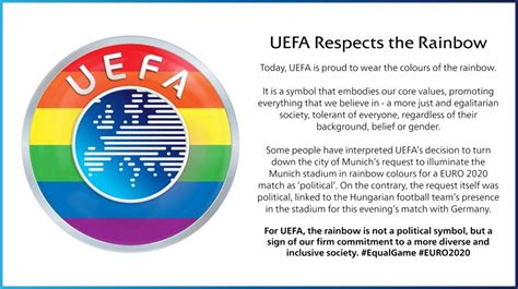 Eurocopa 2021 La UEFA viste ahora su logotipo con los colores arcoíris