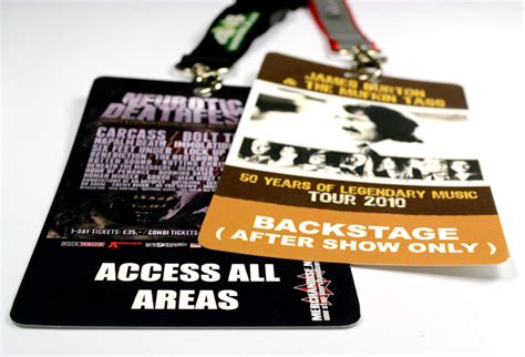 Backstage Passes Stick On Passes And Lanyards