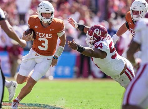 Texas Football Qb Quinn Ewers Faces A Stern Test Against Oklahoma Pass