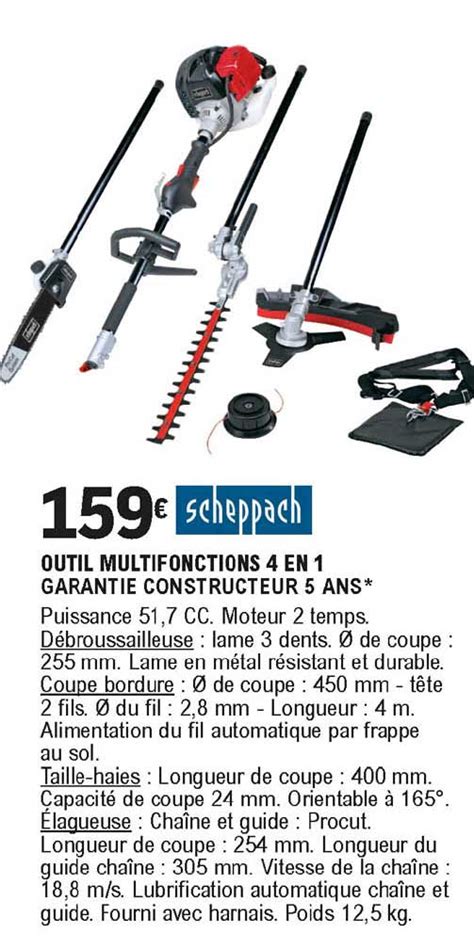 Promo Outil Multifonction 4 En 1 Scheppach Chez ELeclerc Brico