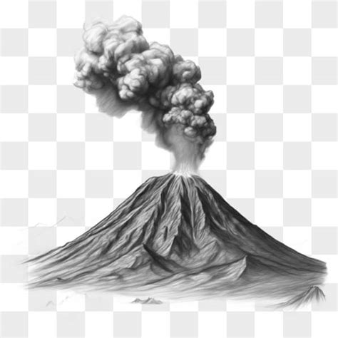 Download Volcano Drawing Illustrating Dangers of Natural Disasters ...