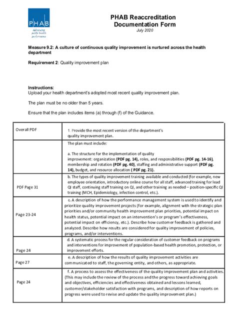 Fillable Online Phab Reaccreditation Documentation Form Fax Email Print