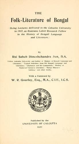 The folk-literature of Bengal by Dineshchandra Sen | Open Library