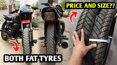 Installing Fat Tyres In Hero Splendor Both Fat Tyres Tyre Price And