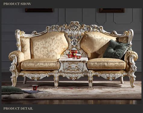 2018 Rococo Style Classic Living Room Furniture European Classic Sofa ...