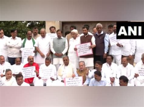 Valmiki Case Karnataka Congress Holds Protest Against Alleged Actions