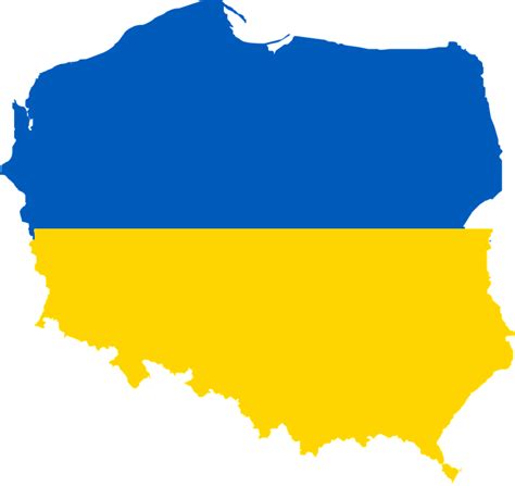 Download Map Of Poland, Ukraine Flag Colors, Poland Map. Royalty-Free ...