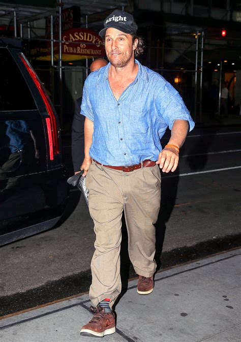 Matthew McConaughey Embraces Dad Style in a Loose Shirt, Khakis