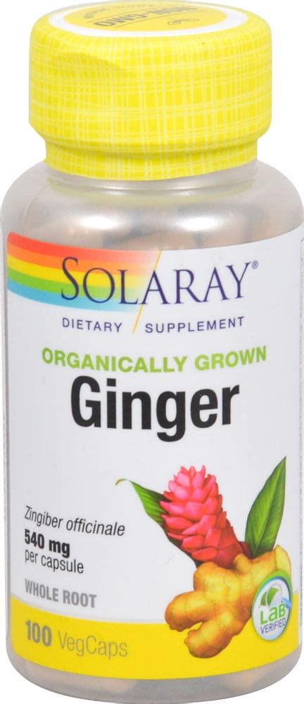 Solaray Ginger 540 Mg 100 VegCaps Walmart