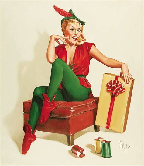 Ilustra Es Vintage De Pin Ups Para Entrar No Clima Do Natal