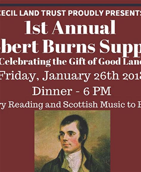 Robert Burns Supper Celebrating The T Of Good Land