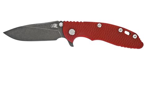 Rick Hinderer XM18 3 5 Slicer CPM 20CV Battle Black DLC Red G10