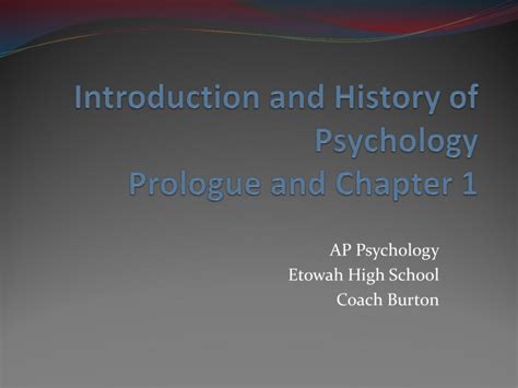 Introduction And History Of Psychology Chapter 1