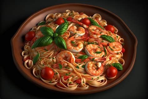 Premium AI Image Stir Fry Noodles With Vegetables And Shrimps In