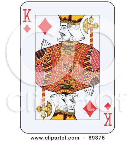 Royalty-Free (RF) Clipart Illustration of a King Of Diamonds Playing Card Design by Frisko #89376