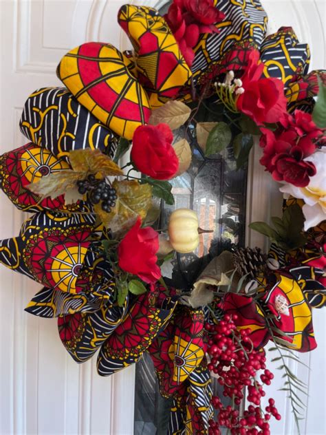 Christmas Wreath African Wreath Ethnic Wreath Holiday Wreath Etsy