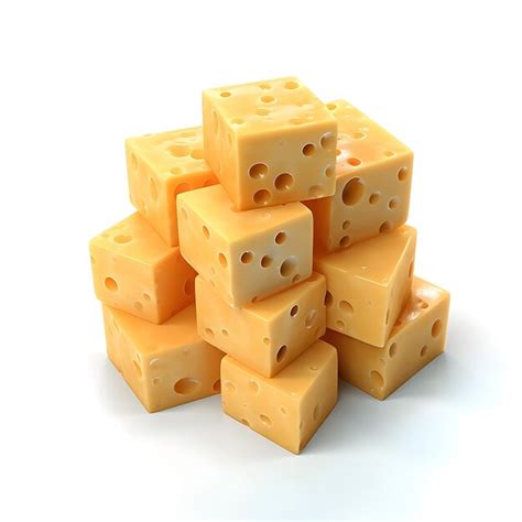 Premium Ai Image A Stack Of Cheese Blocks With Holes In The Middle