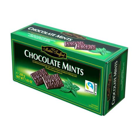 Imported Maitre Truffout Chocolate Mints Dark Chocolate Bars With A