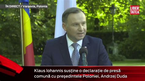 Klaus Iohannis susține o declarație de presă comună cu președintele