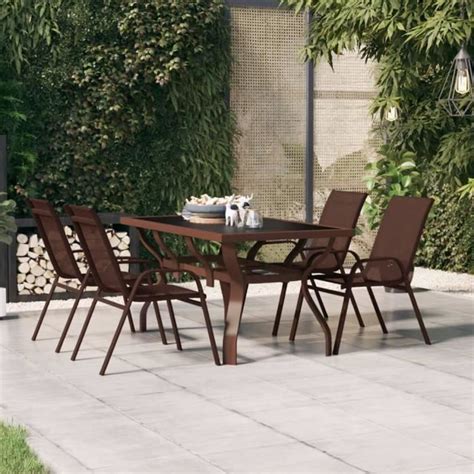 TABLE DE JARDIN VENDUE SEULE Table De Jardin Marron Et Noir 140x70x70