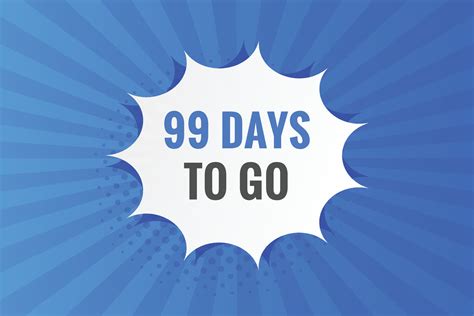 99 days to go countdown template. 99 day Countdown left days banner design 26333957 Vector Art ...