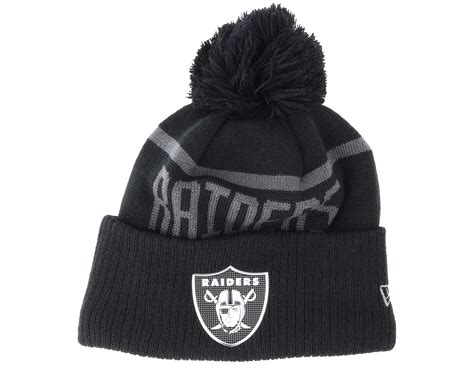 Oakland Raiders Coll Knit Black Beanie New Era Beanies Uk