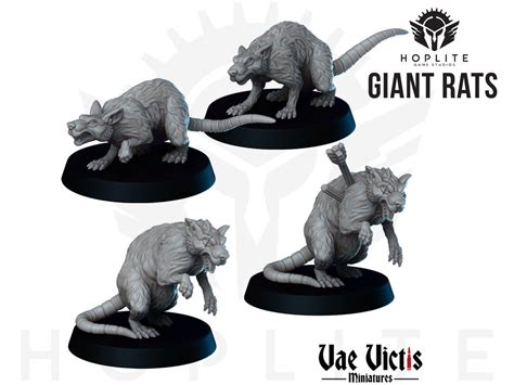 Giant Rats 28mm Fantasy D&D Dungeons and Dragons Mini - Etsy